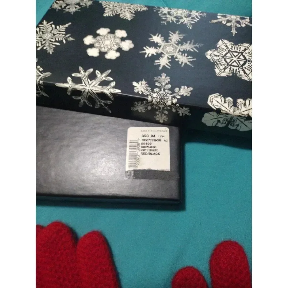 Saks Fifth Avenue 100% Cashmere Gloves Size L